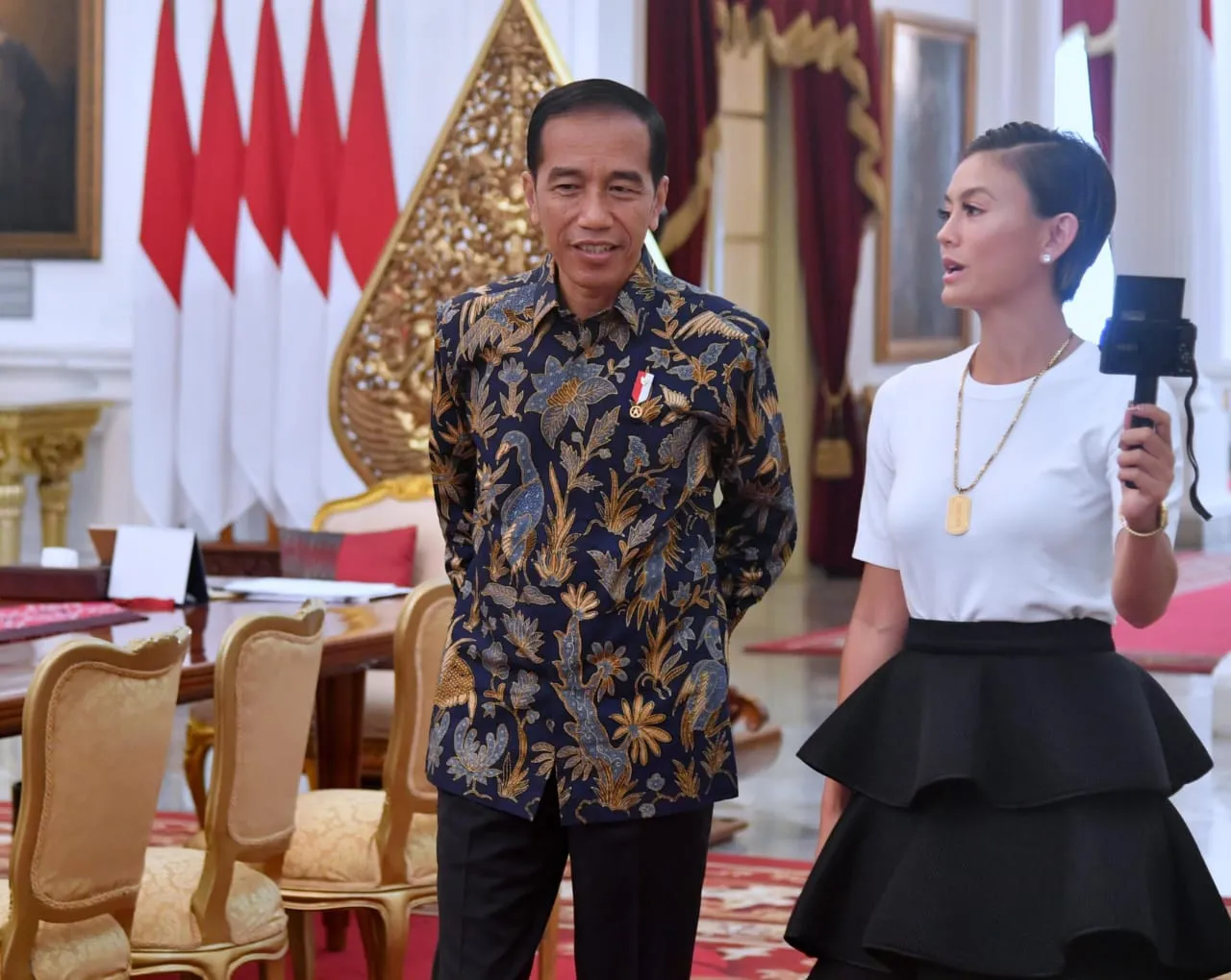 Agnez Mo ngobrol bareng Jokowi / Credit: Laily Rachev/Biro Pers Sekretariat Presiden