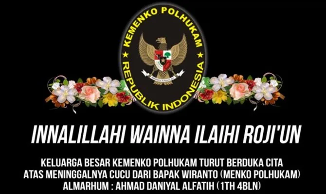 Cucu Wiranto meninggal dunia (Humas Kemenko Polhukam)
