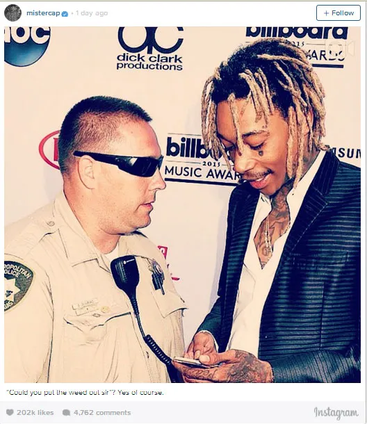 Wiz Khalifa @foto: Instagram/mistercap