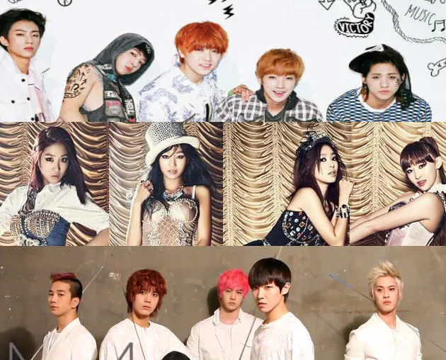 B1A4 - Sistar - MBLAQ foto: soompi.com