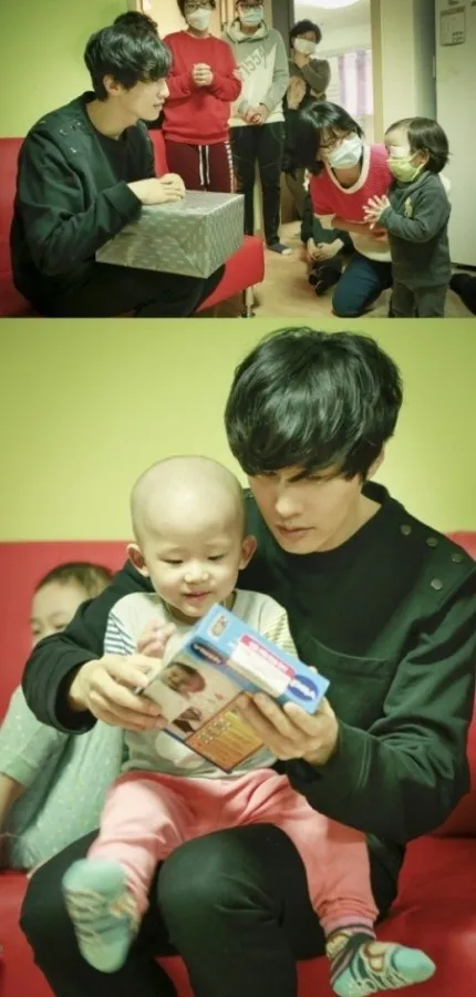 Won Bin menghabiskan waktunya di Korean Children's Leukimia Foundation @soompi.com
