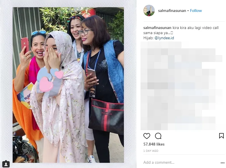 Salmafina video call dengan Baim? ©instagram/salmafinasunan