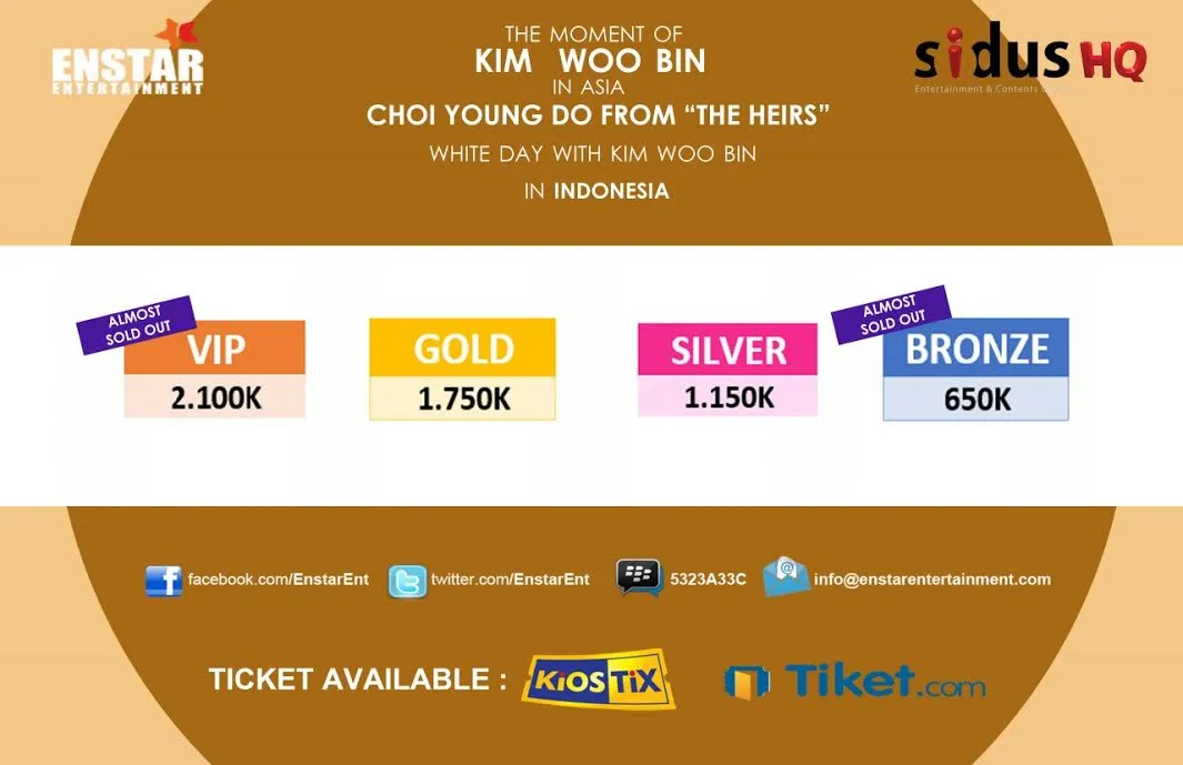 Jangan sampai kehabisan tiket fan meeting White Day With Kim Woo Bin in Indonesia. ©KapanLagi.com