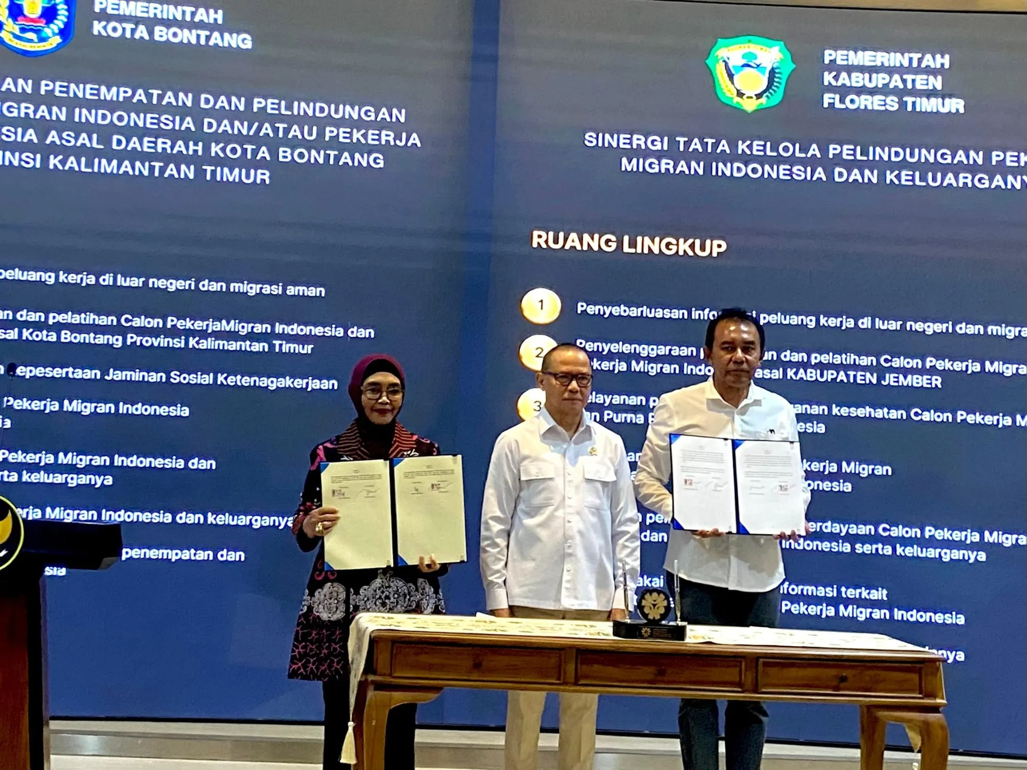 Penandatanganan nota kesepakatan P2MI dengan Pemerintah Kota Bontang. (c) KapanLagi/Umi Zakiyatun Khasanah.