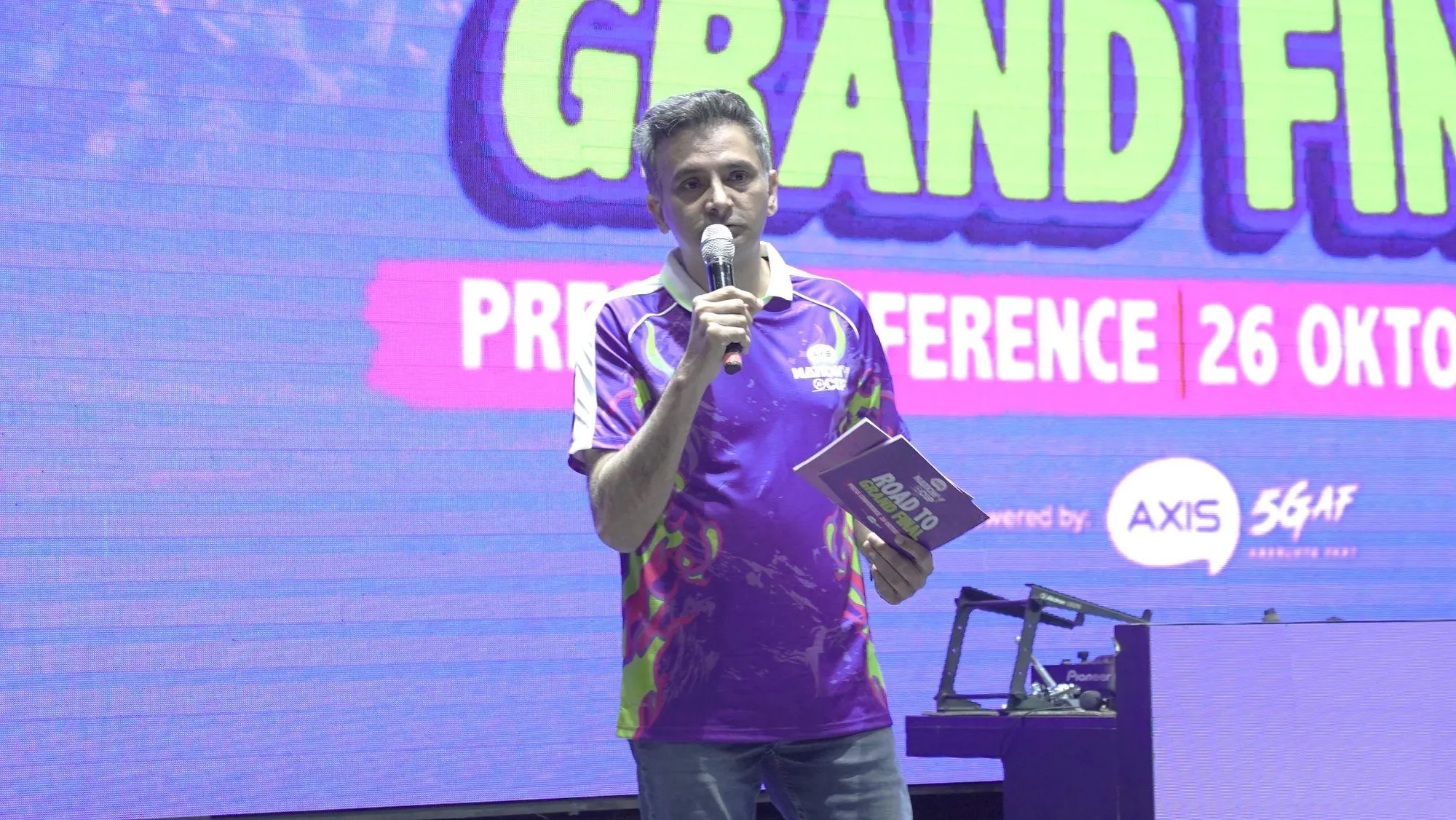 Chief AXIS Officer XLSMART Azher Chief, dalam acara Press Conference ANC 2026. (c) AXIS