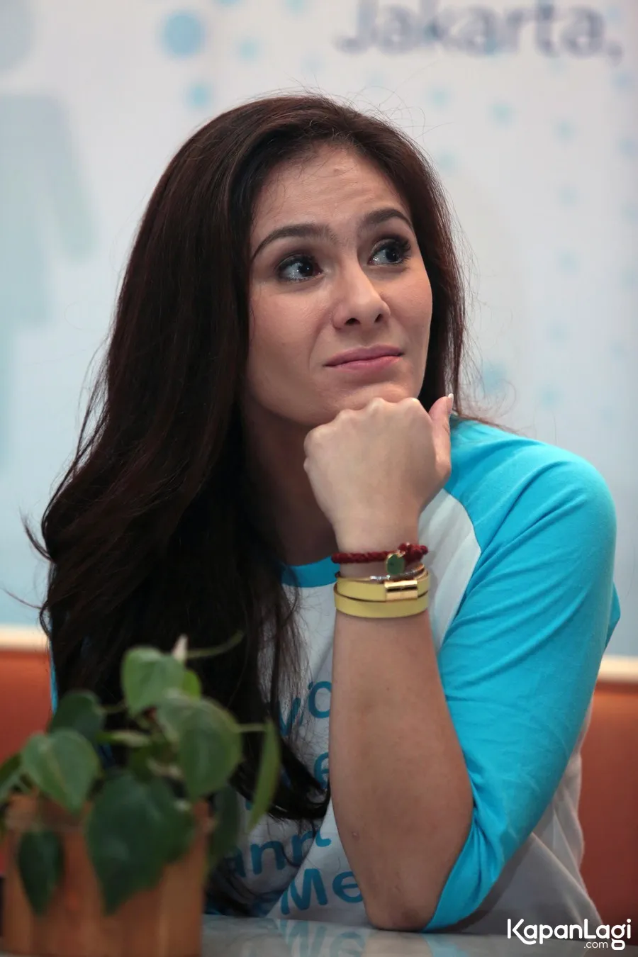 Wulan Guritno galau soal Shaloom. Credit: KapanLagi.com/Muhammad Akrom Sukarya