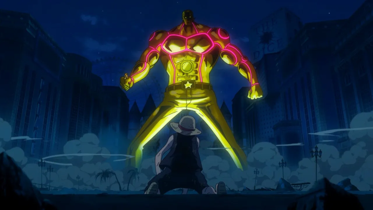 Adegan battle dalam ONE PIECE GOLD. 