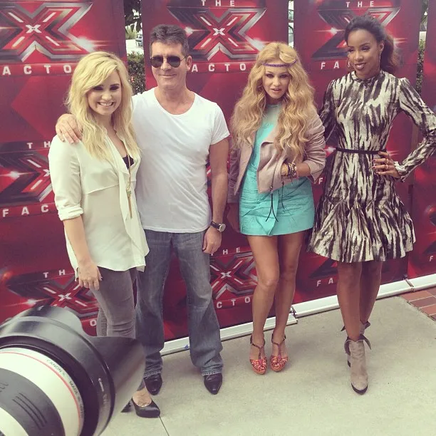 Demi Lovato, Simon Cowell, Paulina Rubio Kelly Rowland 