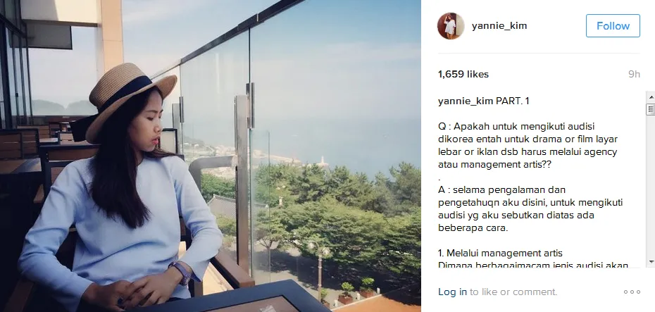 Yannie beberkan tata cara join di drama Korea © Instagram/yannie_kim