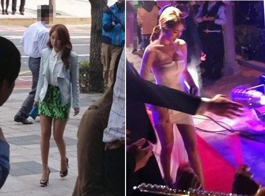 Yoo In Na saat sedang akting dan menikmati dugem di cafe foto via Soompi