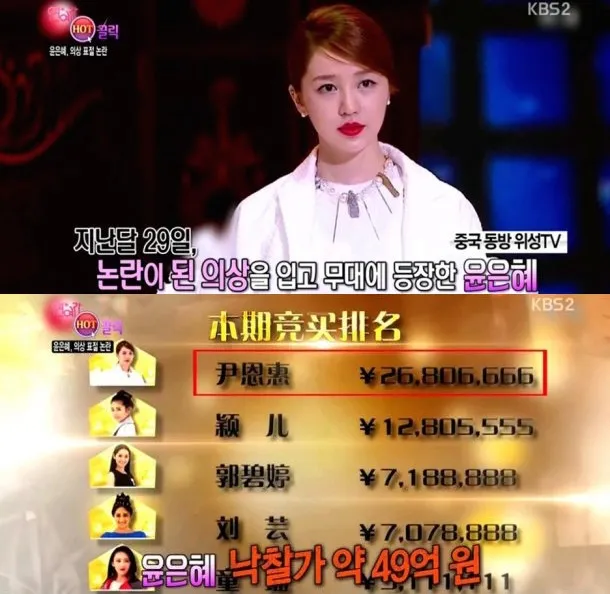 Lewat Goddes Fashion, coat Yoon Eun Hye ditawar paling tinggi. ©soompi.com