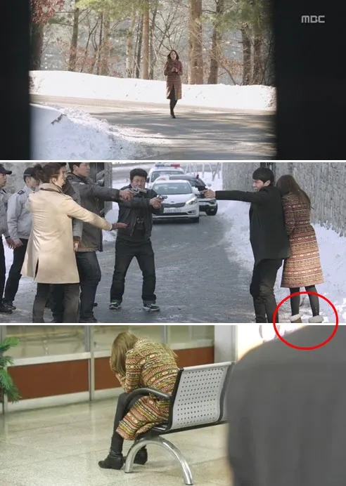 Sepatu Yoon Eun Hye berubah dalam satu scene drama. ©soompi.com