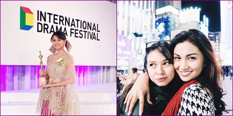 Yuki menang sebuah penghargaan di Jepang (kiri) - Yuki ketemu dengan Ariel Tatum (kanan) © Instagram/yukikt