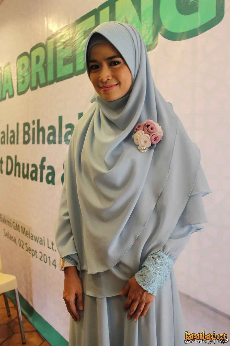 Hijab tidak menghalangi Yulia Rachman untuk berolahraga. ©KapanLagi.com®