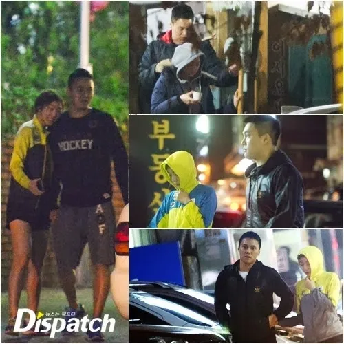 Kim Yuna dan Kim Won Joong saat ketahuan pacaran Maret lalu. @dispatch.co.kr
