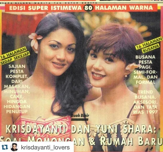Yuni dan KD 20 tahun lalu ©instagram/yunishara36