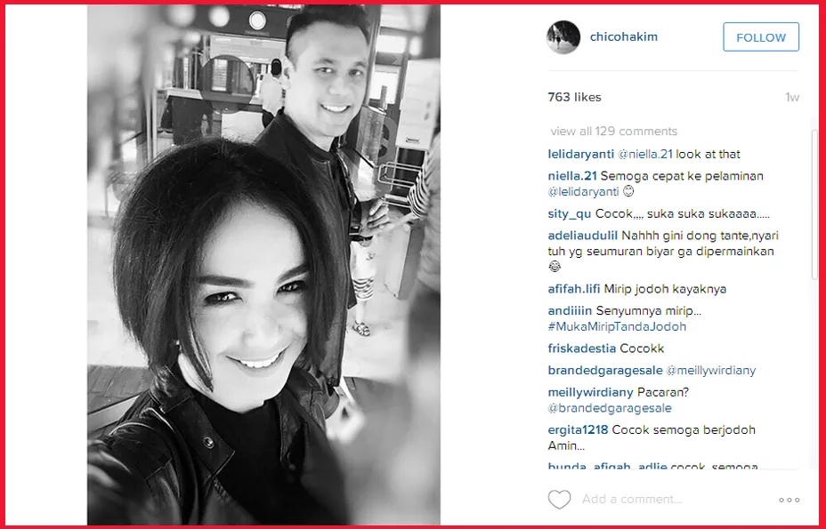 Yuni dan Chico, cocok? © Instagram/chicohakim