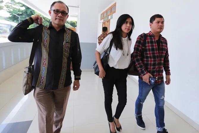 Yeslin Wang saat sidang perdana cerai di PN Jakbar © KapanLagi.com/Budy Santoso