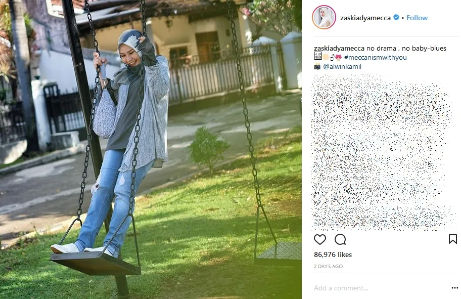 Gara-gara foto ini, Zaskia dibully netizen ©instagram/zaskiaadyamecca