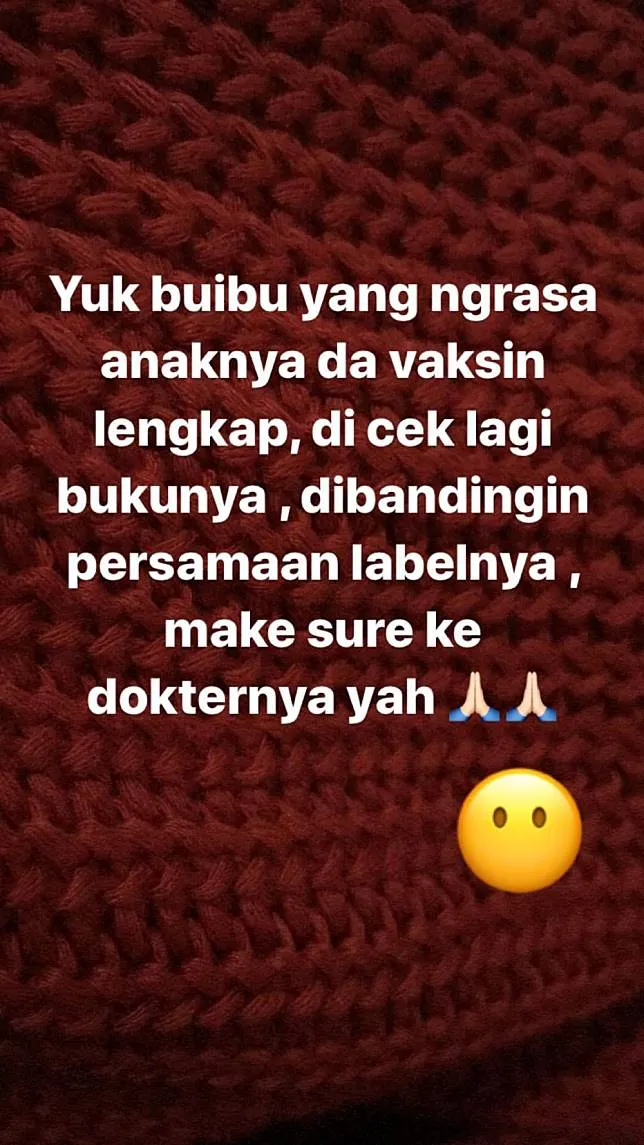 Zaskia himbau agar para orangtua lebih teliti dan hati-hati / Credit: @zaskiadyamecca