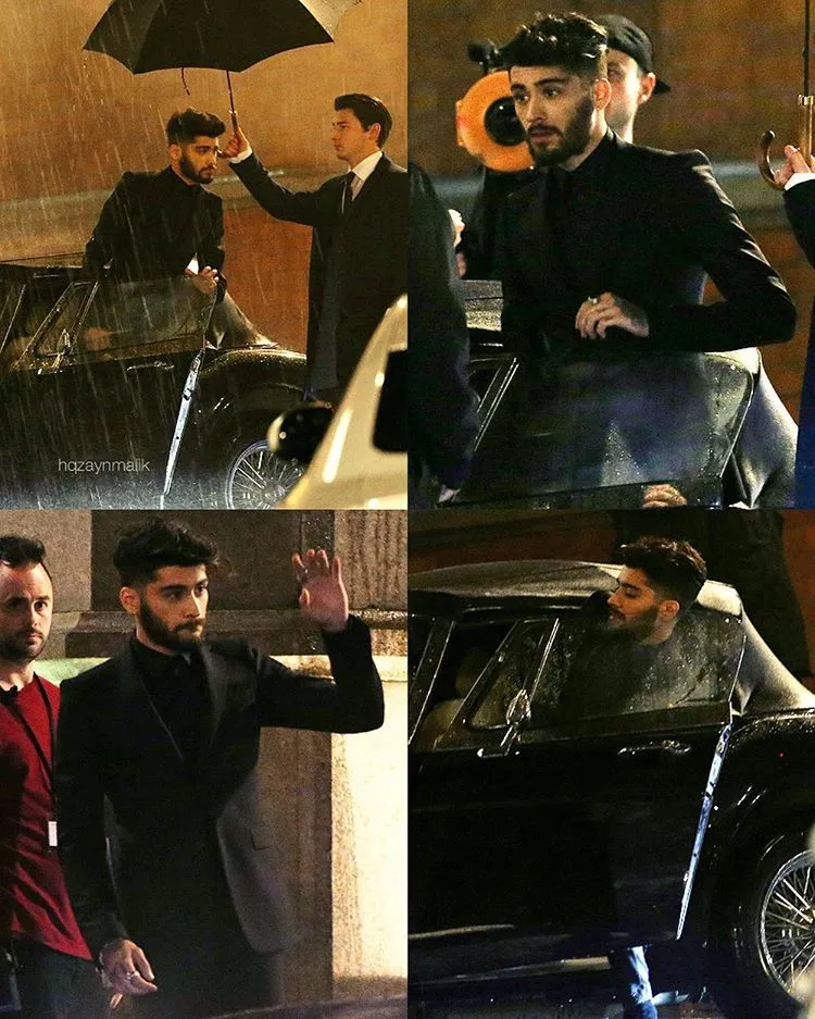 Zayn Malik syuting di bawah guyuran hujan, ke mana Taylor Swift? © instagram.com/hqzaynmalik