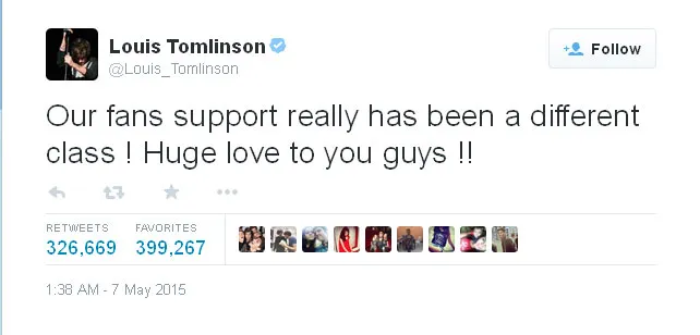 Louis Tomlinson Twitter @foto: twitter.com/Louis_Tomlinson