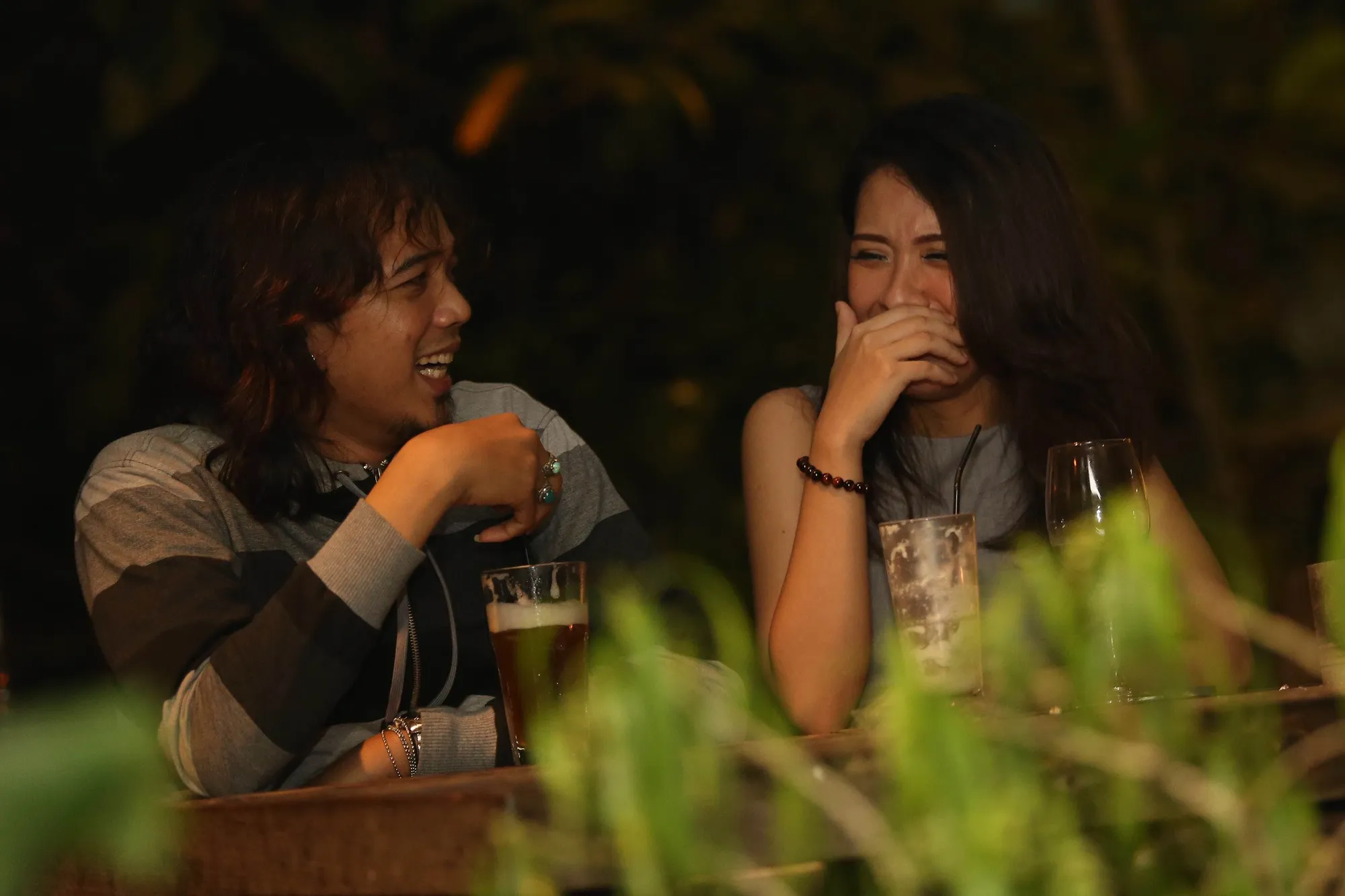Zian Zigas bersama Mega nampak bercanda akrab ©KapanLagi.com/Mathias Purwanto