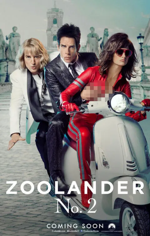 Poster baru ZOOLANDER 2 yang kontroversial © Paramount Pictures