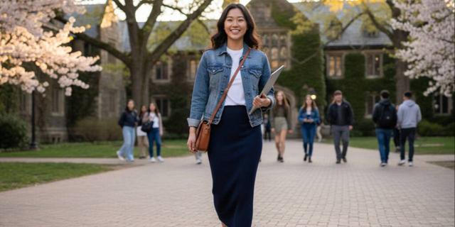 Inspirasi Maxi Skirt Kekinian agar OOTD Kampus Makin Chic Setelah Lebaran 1