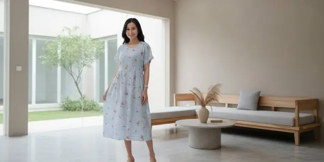 Bahan Adem Bikin Makin Betah, Ini Rekomendasi Daster Busui Friendly Favorit Para Ibu 5