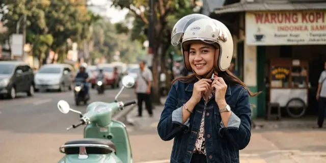 Helm Retro Wanita Jadi Tren, Ini 8 Pilihan yang Bikin Berkendara Makin Nyaman 4
