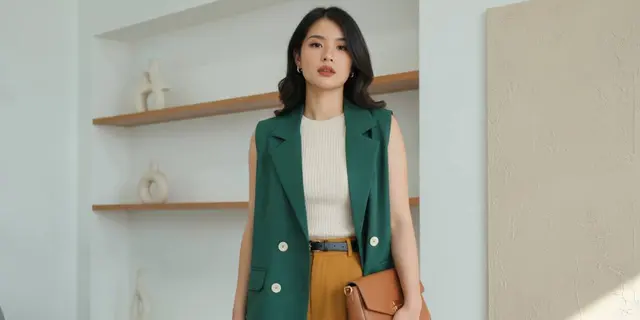 Vest Wanita Korean Look Stylish untuk Kerja Terbaru 2024 6