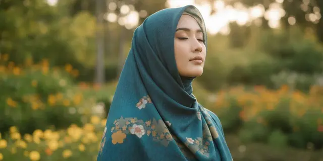 Hijab Segi Empat Motif Kekinian yang Wajib Punya, Mudah Dipadukan dengan Berbagai Outfit 9