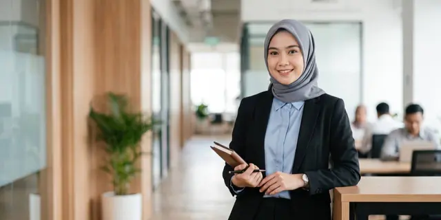 Simpel tapi Tetap Chic, Cek Pilihan Hijab Segi Empat Polos untuk Temani Aktivitas ke Kantor 7