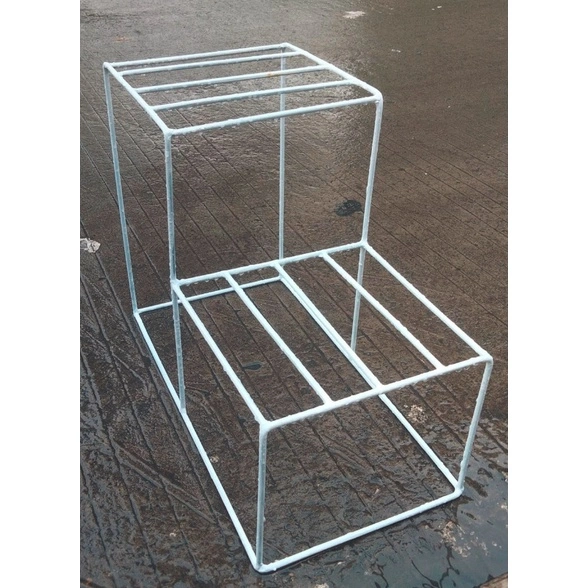 Rak 2 Tingkat besar/Pot Standing Besi/Rak Pot Bunga Besi / Rak Susun Minimalis/Rak Minimalis/Informa /Kerangka Pot Bunga/Rak Tanaman
