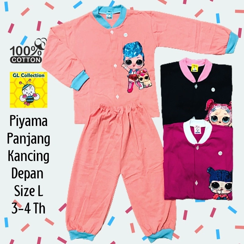 Piyama Panjang Anak Size L (All Size 3-4 Tahun)