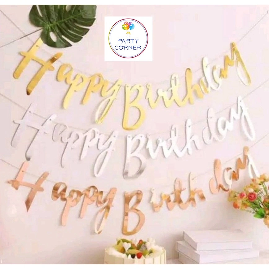 Banner HBD Laser Cut