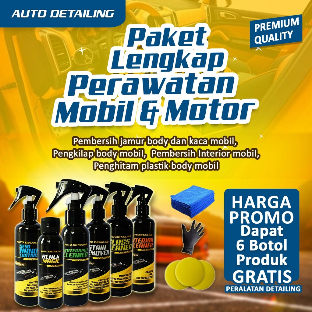 Paket Perawatan Mobil / Detailing Mobil / Coating Mobil 100ml