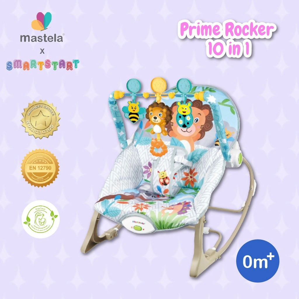 MASTELA Rocker Prime 10in1 Infant To Toddler / Bouncer / Kursi Ayun Bayi - GREY