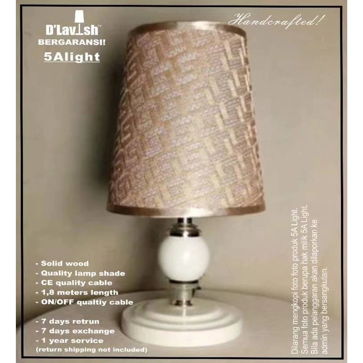 Garnet WOOD MPF - Lampu Meja Hias/Tidul/Nakas