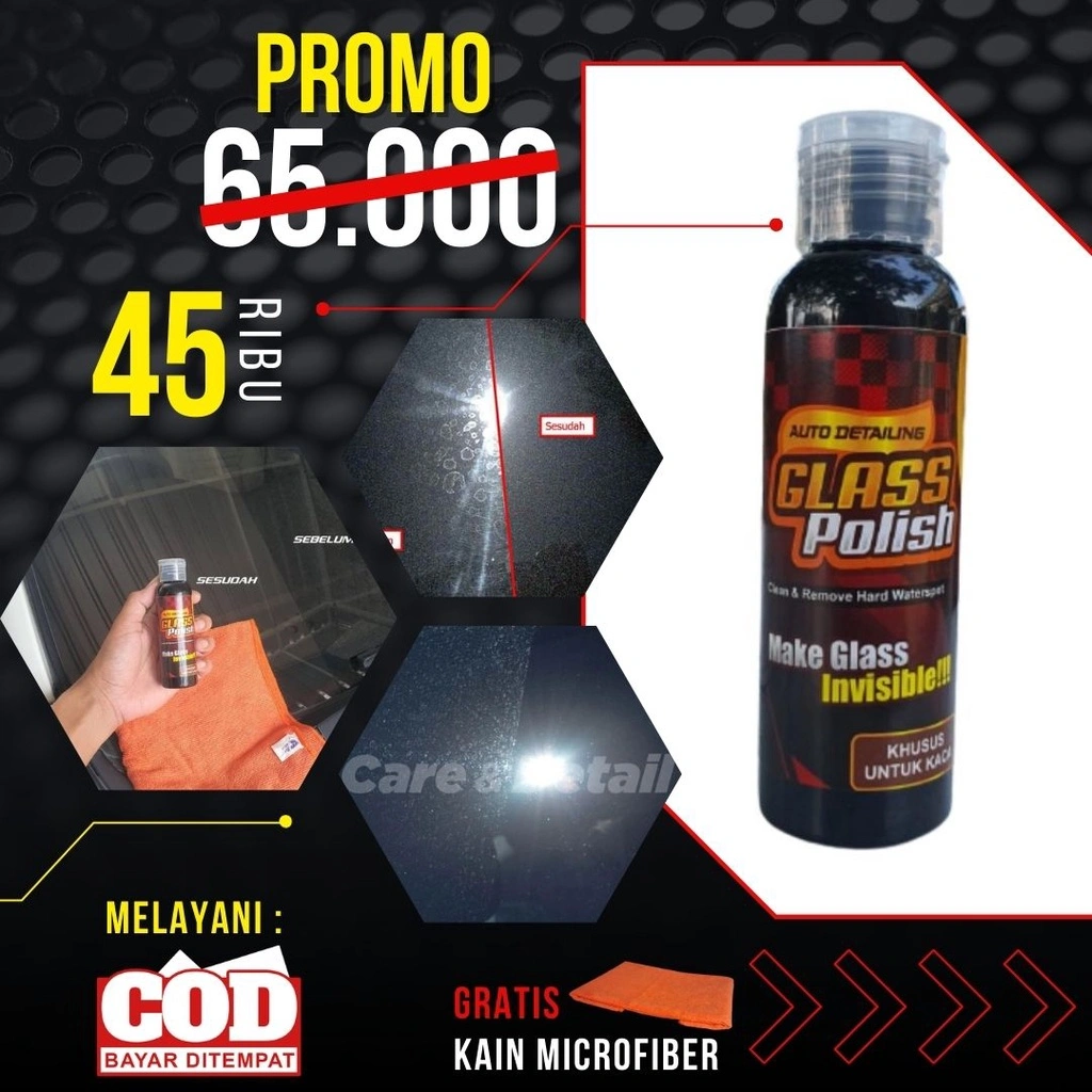 Auto Detailing Glass Polish - Pembersih Jamur Kaca Mobil Mudah dan Praktis