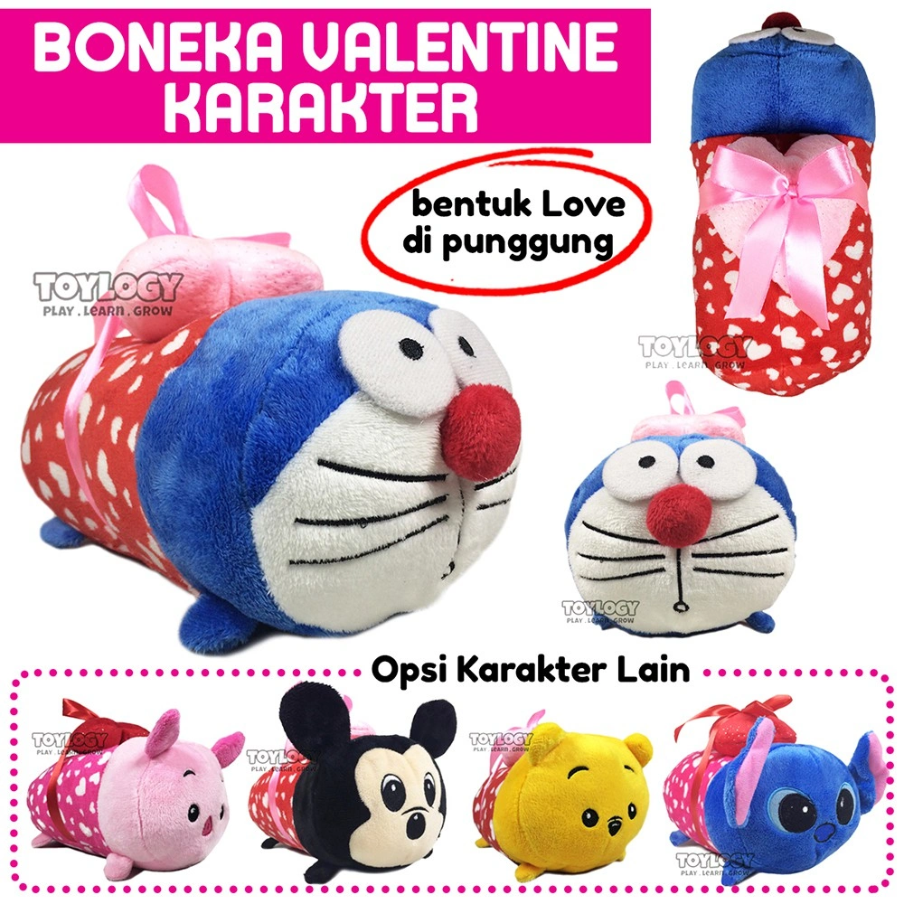 Boneka Tsum Tsum Mouse Love Heart Hati Cinta Valentine 9 inch Smart Mouse  Pig Cute Mouse  Bear Koala