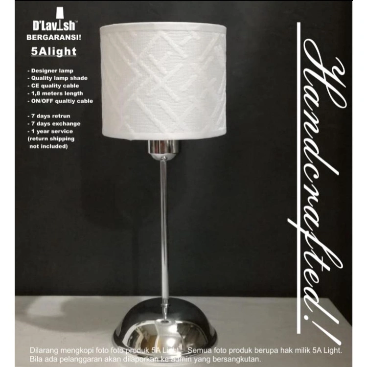 E-Chrome 023K WX Tinggi 38cm - Lampu Meja Hias Nakas/Tidur/Malam