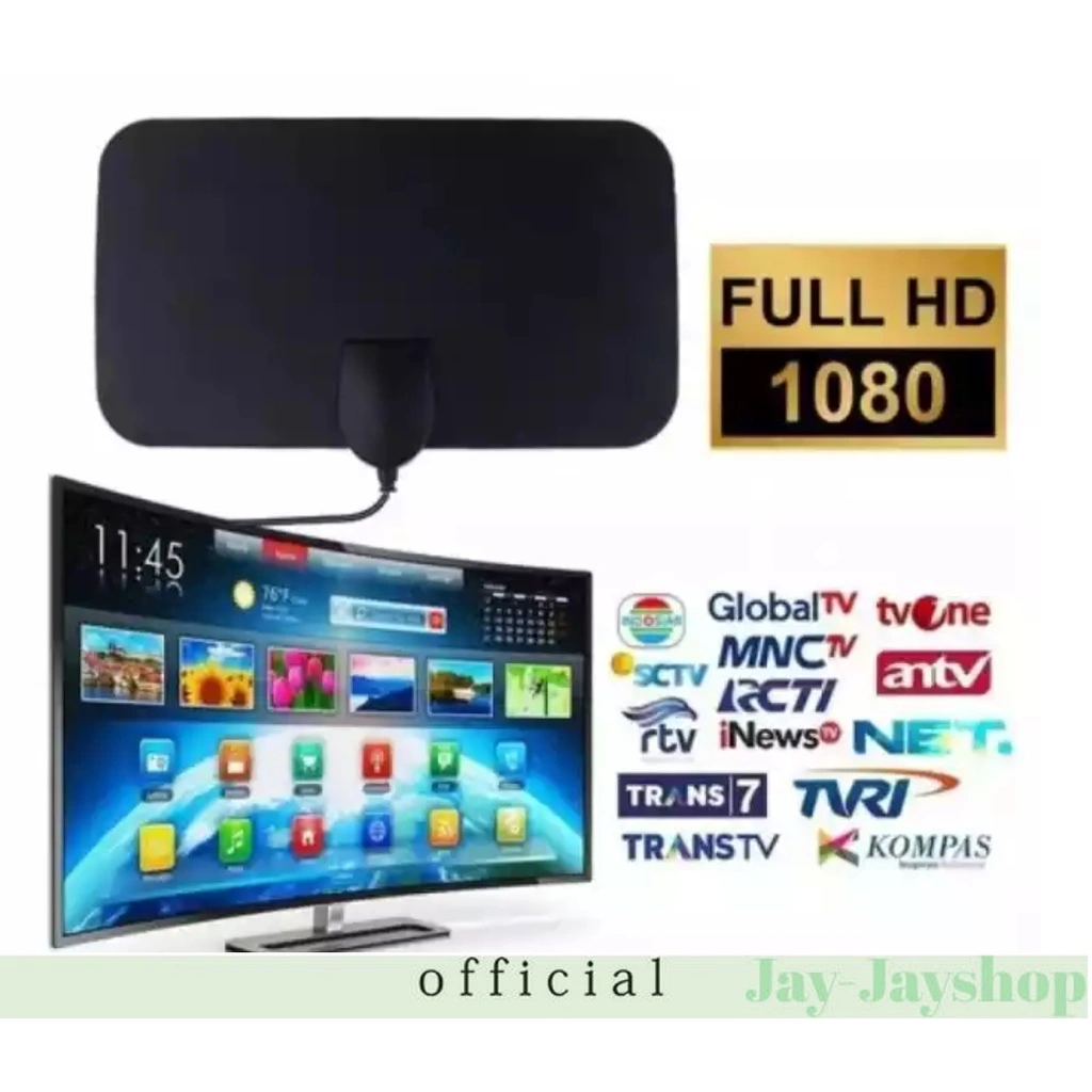 PROMO! Antena TV Digital DVBT2 4K HIGH Gain 25dB KUAT SAMPAI 50 MILE! TERLARIS