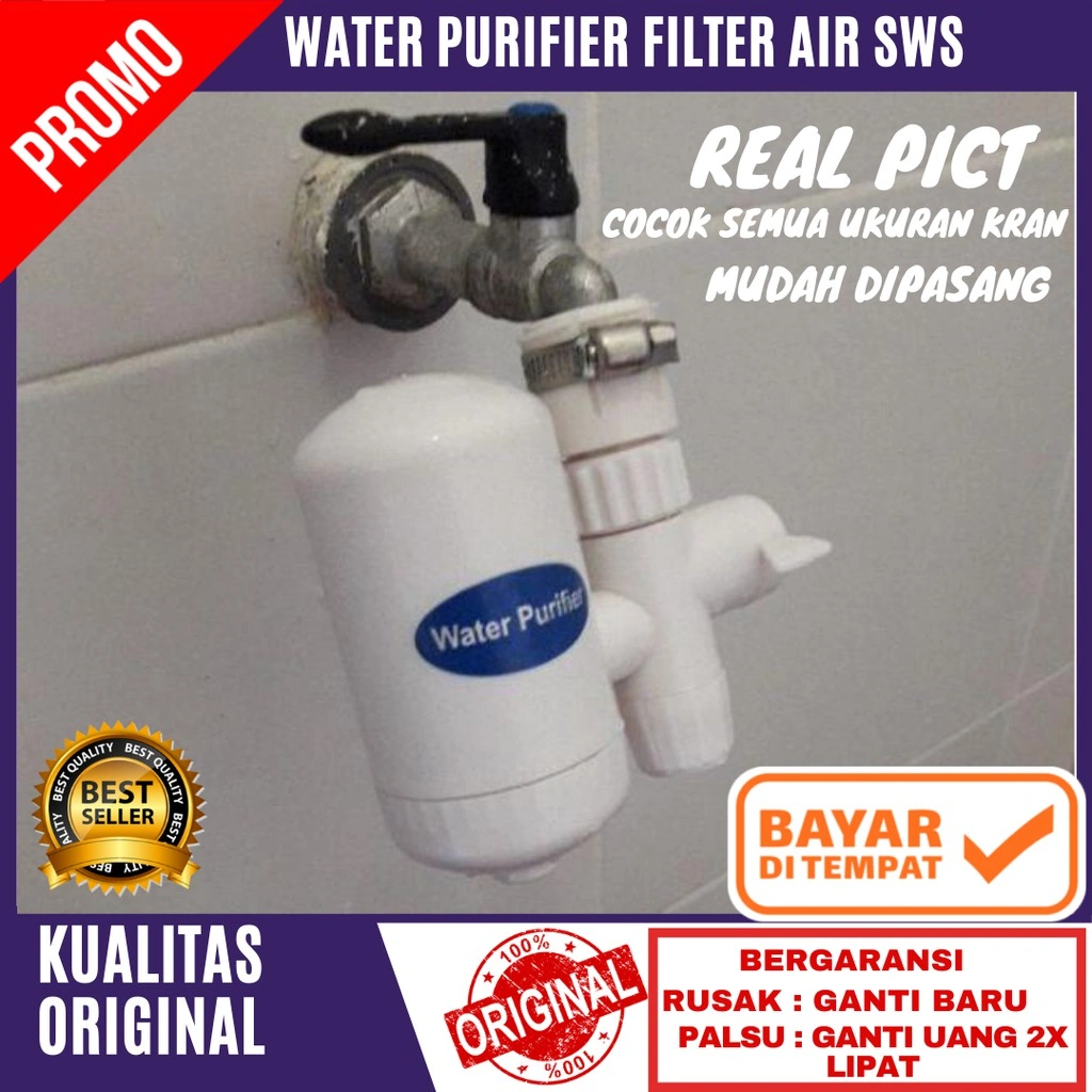 Filter Penyaring Air Sumur Bor Saringan Air Kran Penyaring Penjernih Air Minum Keran Keruh Kotor SWS