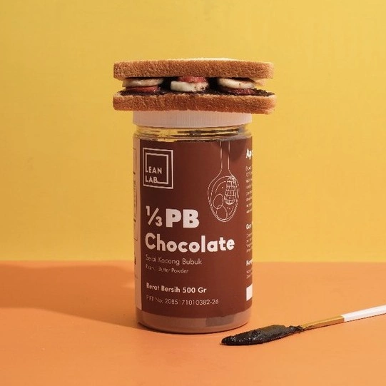 Lean Lab Selai Chocolate 500gr Chocolate Spread / Selai Coklat Bubuk (Vegan, Gluten Free, Low Fat)