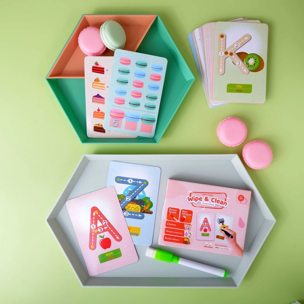 Flashcard / Kartu Edukasi / Aktivitas Bayi Anak Balita seri Wipe n Clean / PAUD