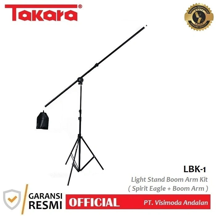 TAKARA LBK-1 Light Stand BOOM ARM KIT Lightstand dengan Pegas Per
