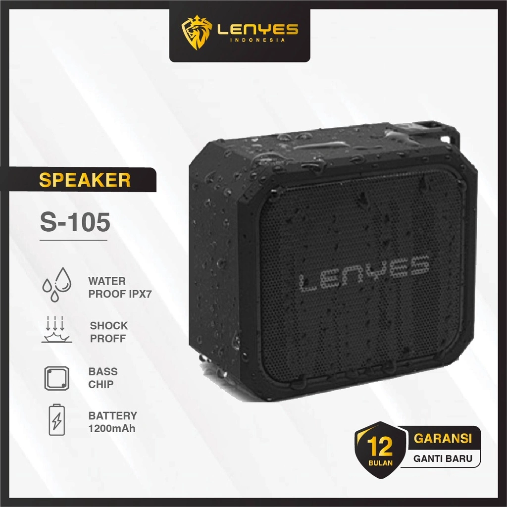 LENYES S105 waterproof ipx7 outdoor wireless bluetooth hifi stereo mini portable speaker original