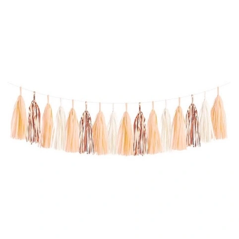 DIY Tissue Tassel Garland